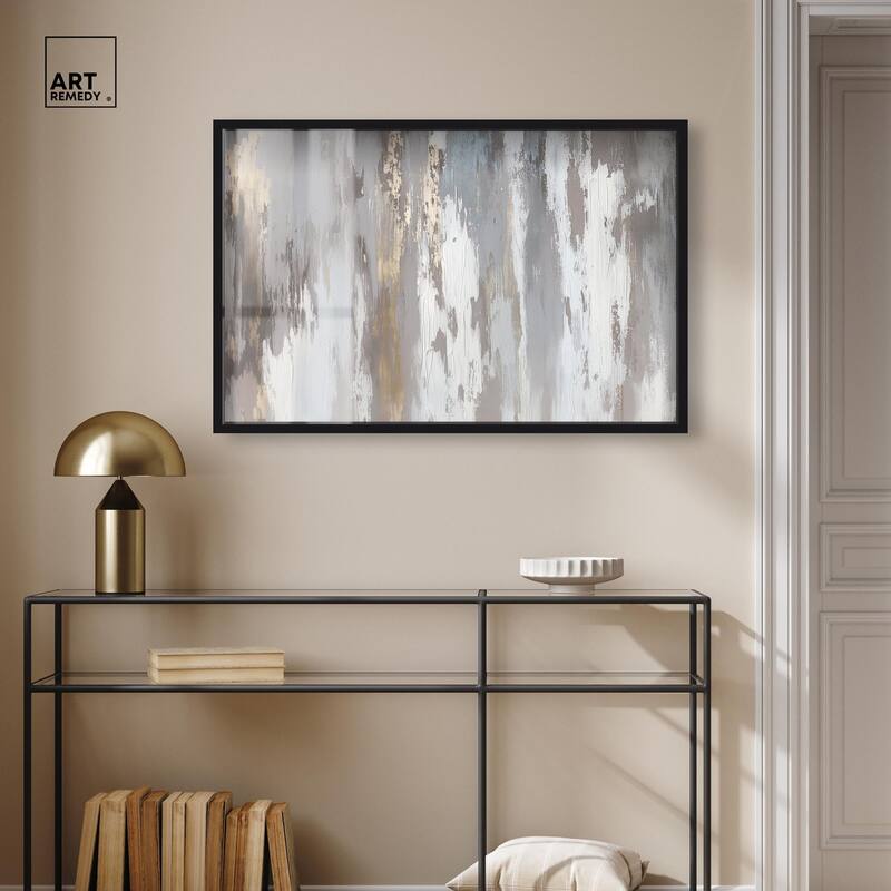 Flooding Gold I Shadowbox by Art Remedy