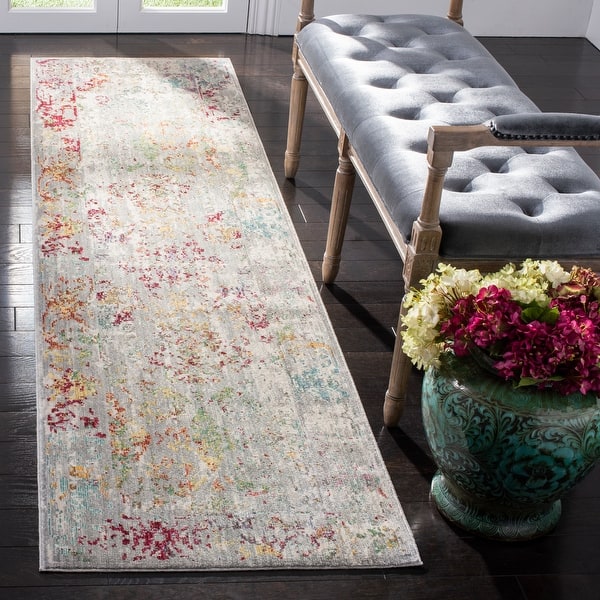 Multi Grey 5' x 8' Safavieh Mystique Collection MYS923R Oriental Boho Distressed Area Rug Multi Grey 5' x 8' Safavieh Mystique Collection MYS923R Oriental Boho Distressed Area Rug