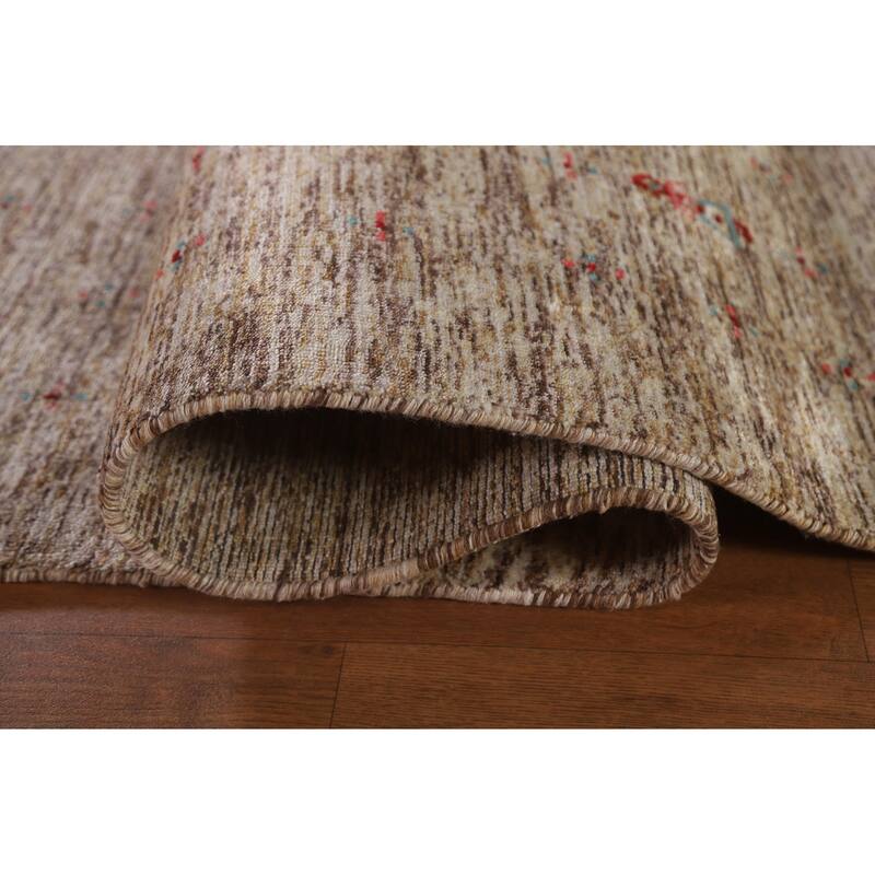 Gabbeh Area Rug Handmade Living Room Wool Carpet - 8'2"x 9'11"