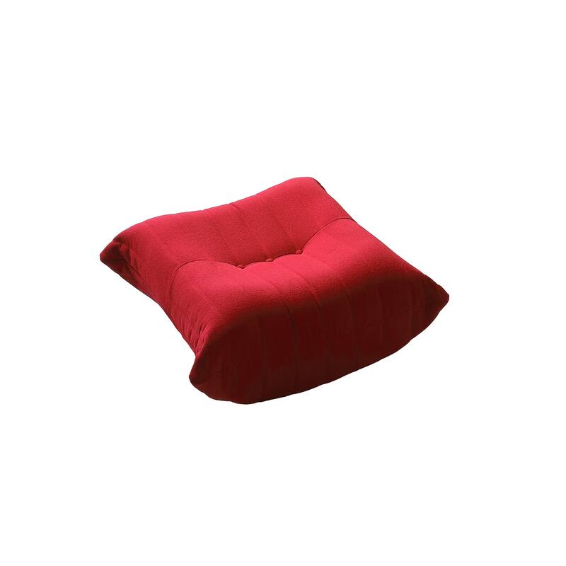 Teddy Fabric Soft Single Sofa with Ottoman
