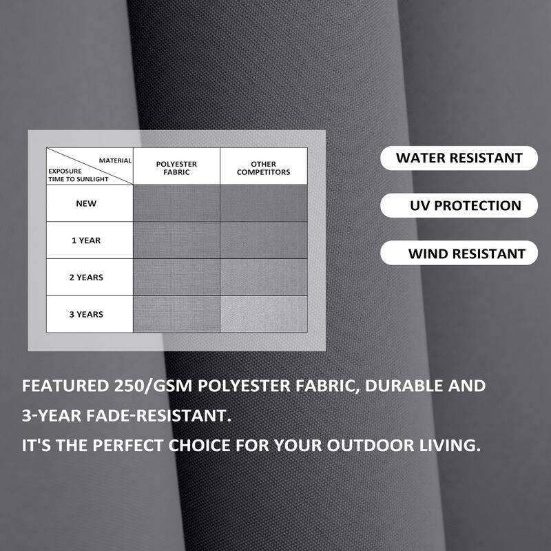 Pellebant Outdoor 10x13FT Patio Cantilever Umbrella Dual Top Lar Lighted