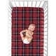 preview thumbnail 4 of 4, Sweet Jojo Designs Red and Black Woodland Plaid Flannel Rustic Patch Collection Fitted Crib Sheet