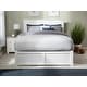 preview thumbnail 3 of 11, Nantucket Full Solid Wood Platform Bed with Footboard & 2 Storage Drawers in White