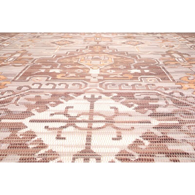 Handmade Taupe,Brown Flatweave Polyster Traditional Oriental Area Rug