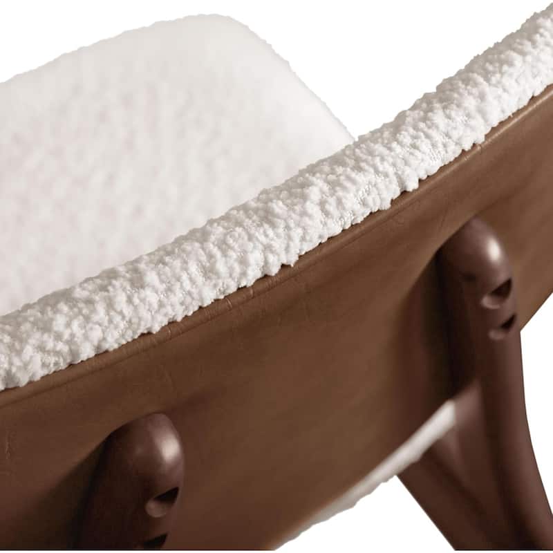 Modern Upholstered Walnut Finish Sleek Side Chairs