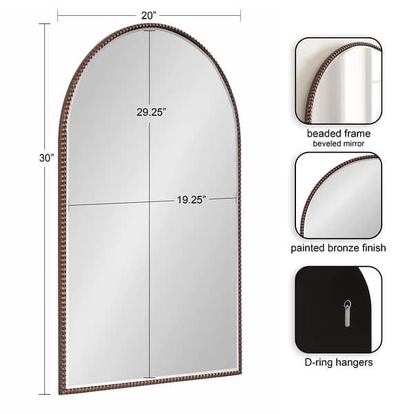 dimension image slide 1 of 2, Kate and Laurel Gwendolyn Arch Wall Mirror