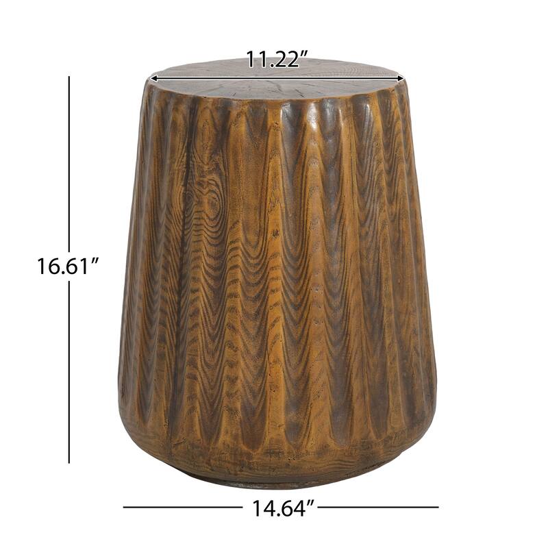 Christopher Knight Home - Redwooda Modern Outdoor MGO Side Table with Tree Stump Design