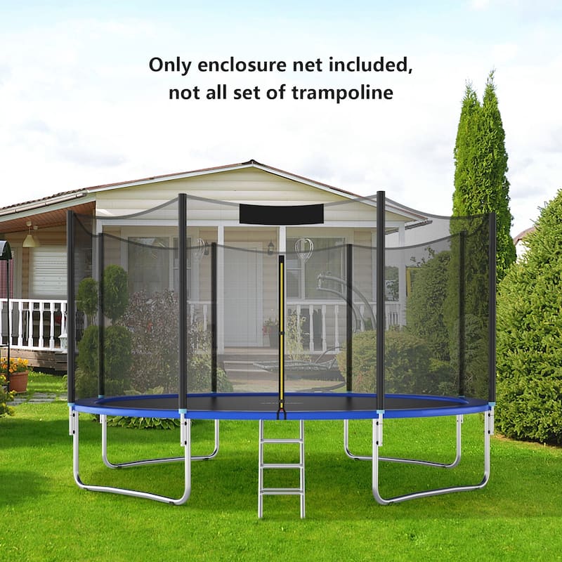 Black Trampoline Safety Replacement Protection Enclosure Net (Trampoline not included)