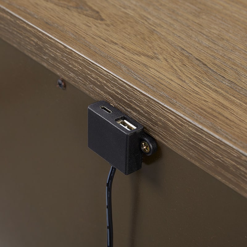 3 Drawer Nightstand with USB in Latte Finish