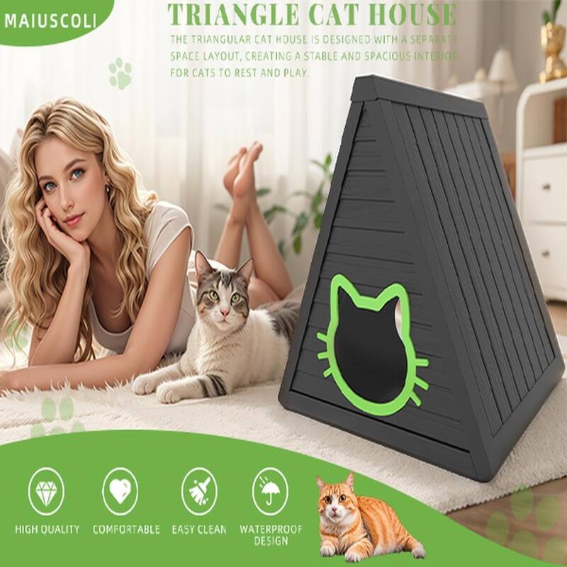 Triangular Cat Nest Black