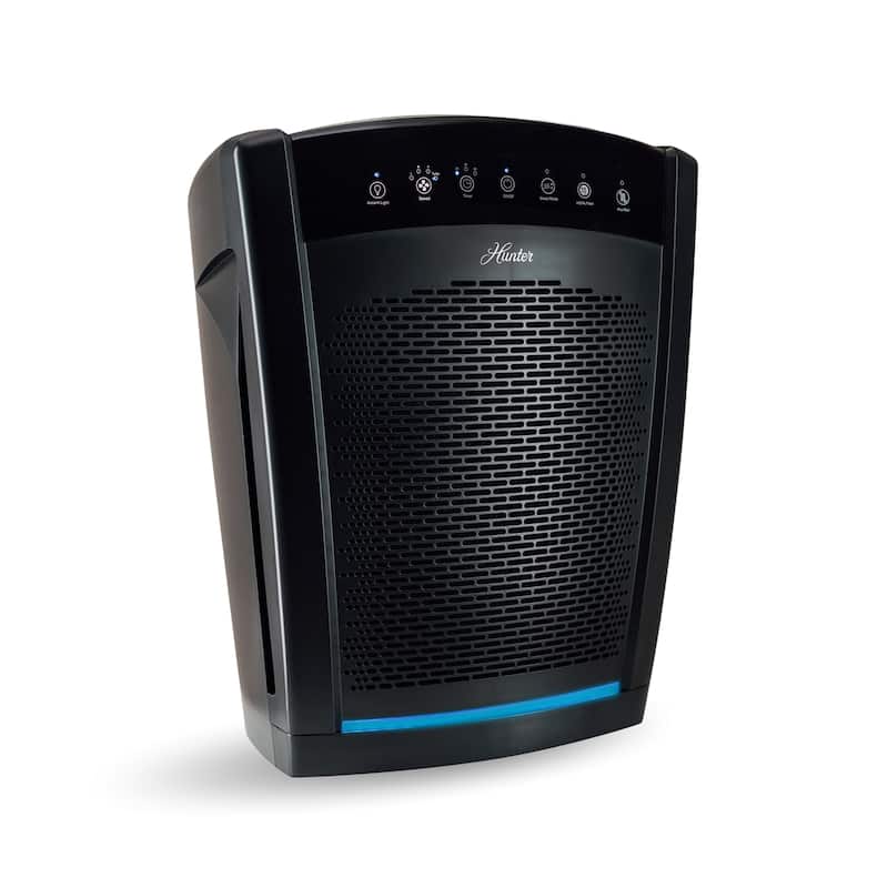 Hunter HP850UV Large Multi-Room Air Purifier with UVC Germicidal Light - Black