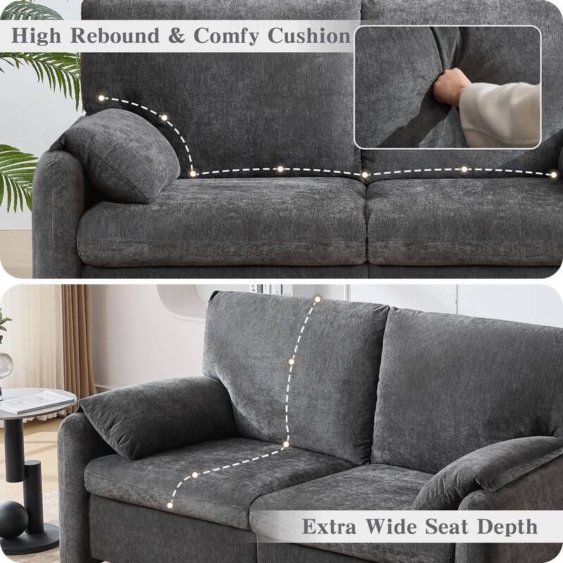 Comfortable Down-Filled Sofa for Living Room and Bedroom, Enhancing Home Style