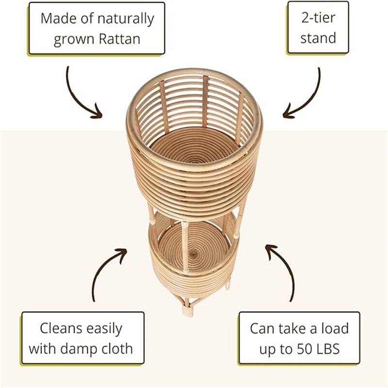 Rattan Indoor Plant Stand
