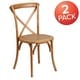 preview thumbnail 40 of 49, 2 Pack Stackable Wood Cross Back Chair