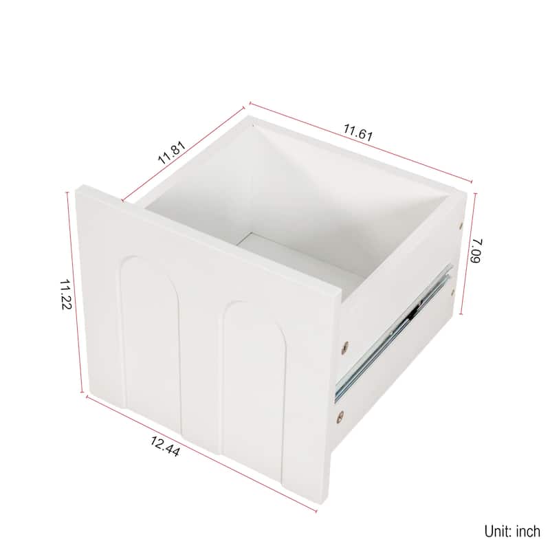 White Sideboard Storage Cabinet - Stylish & Multi-Functional with Glass Doors
