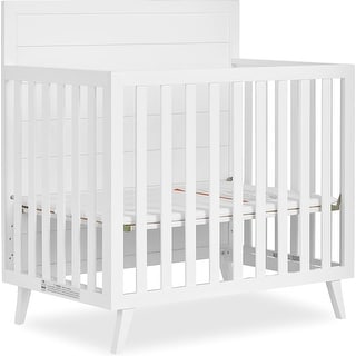 Sweetpea Baby Lexington 4 in 1 Convertible Mini Crib made with Sustainable New Zealand Pinewood - White