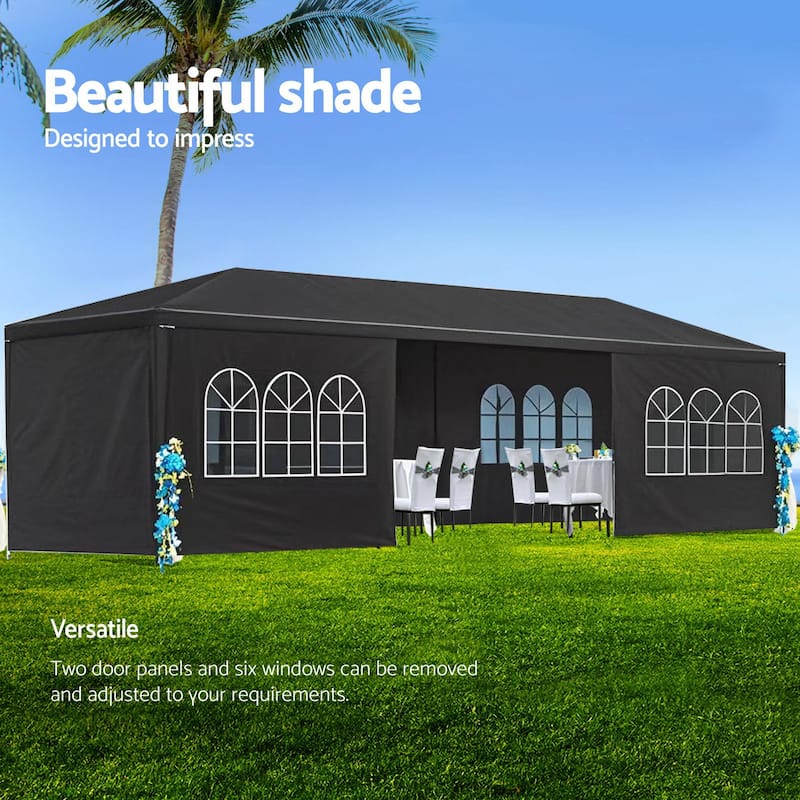 10 x 30 Wedding Party Canopy Tent Outdoor Gazebo with 8 Removable Sidewalls