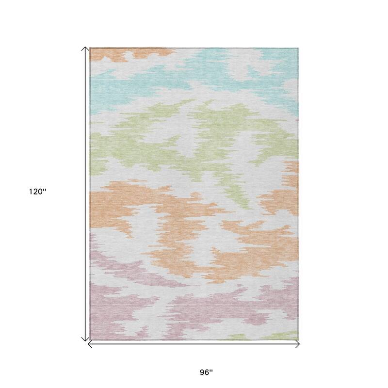 HomeRoots Abstract Transitional Rectangle Outdoor Rug