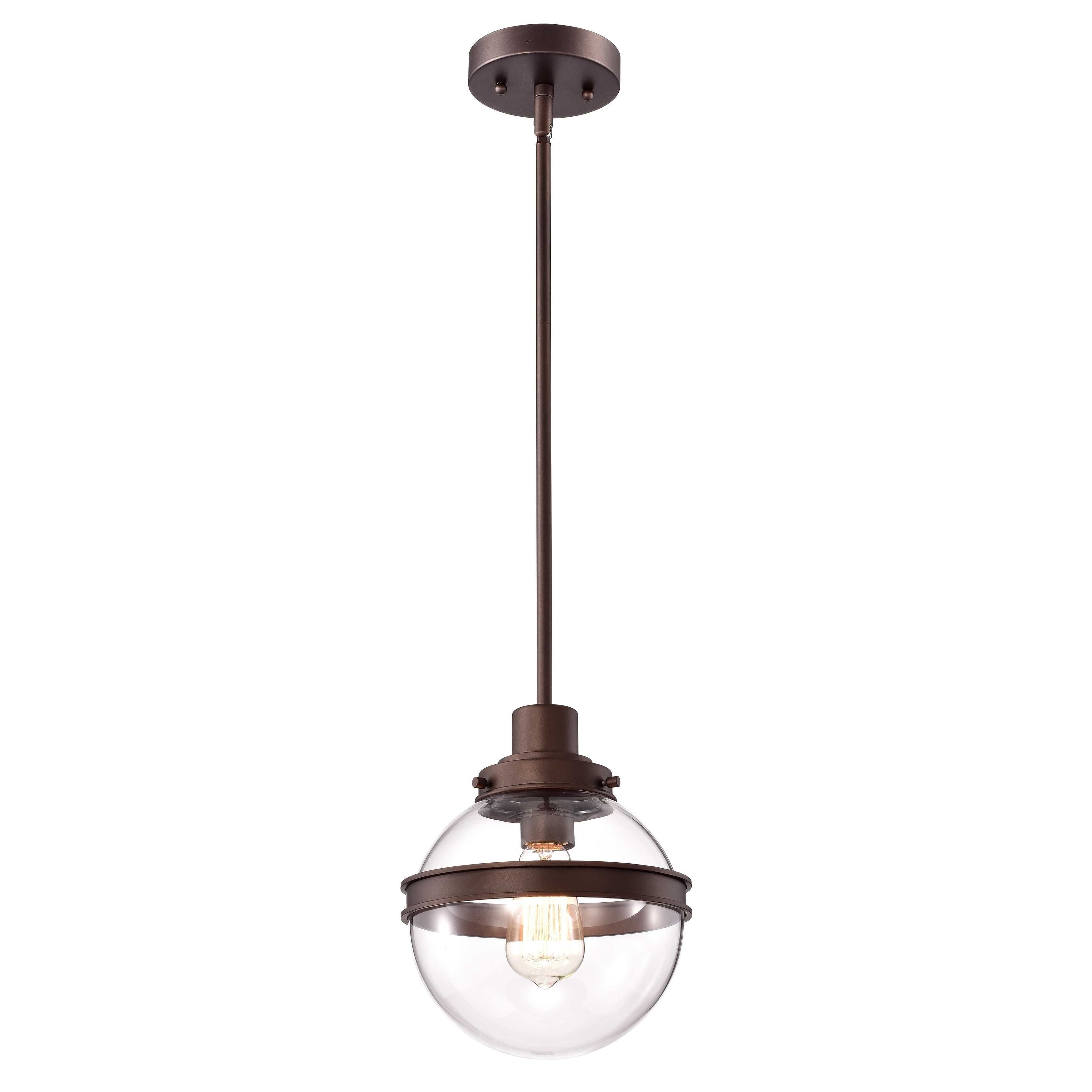1-light Oil Rubbed Bronze Hanging Pendant