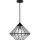 preview thumbnail 3 of 6, Olivier 1-Light Matte Black Pendant