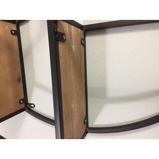 Buckthorn Industrial Circular Firwood Hanging Wall Shelf by Christopher Knight Home - 34.25" H x 34.25" W x 6.50" D