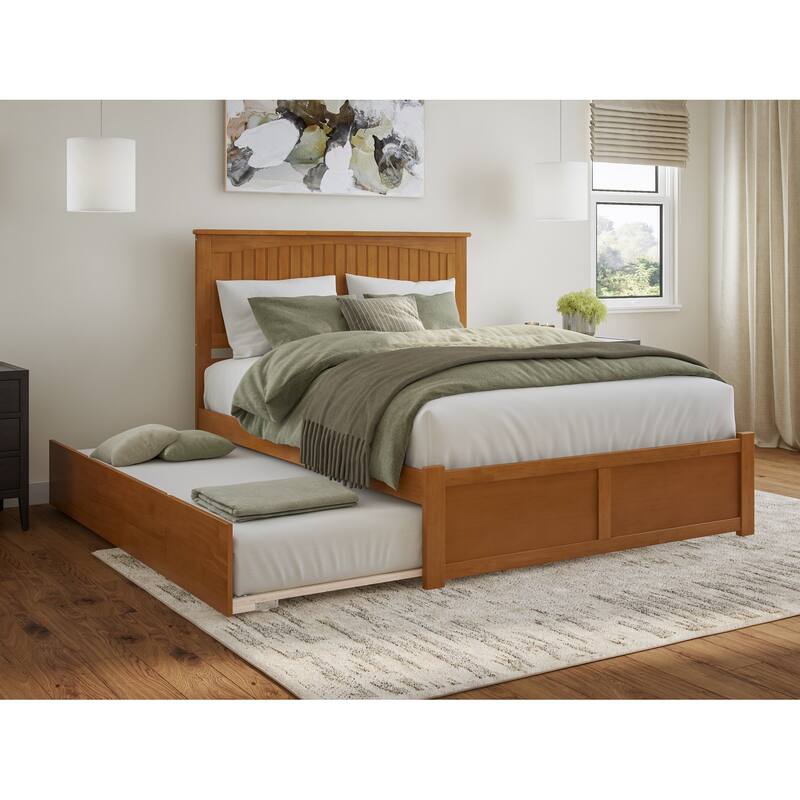 Nantucket Bed with Footboard and Twin Extra Long Trundle