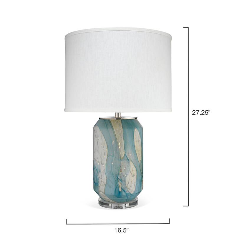 Jamie Young Helen Blown Glass Table Lamp with Linen Shade