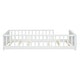 preview thumbnail 56 of 66, Twin Size Floor Bed Frame for Kids Bed with Fence Guardrails Endbed Storage Splint Platform Bed - Available with or without Door