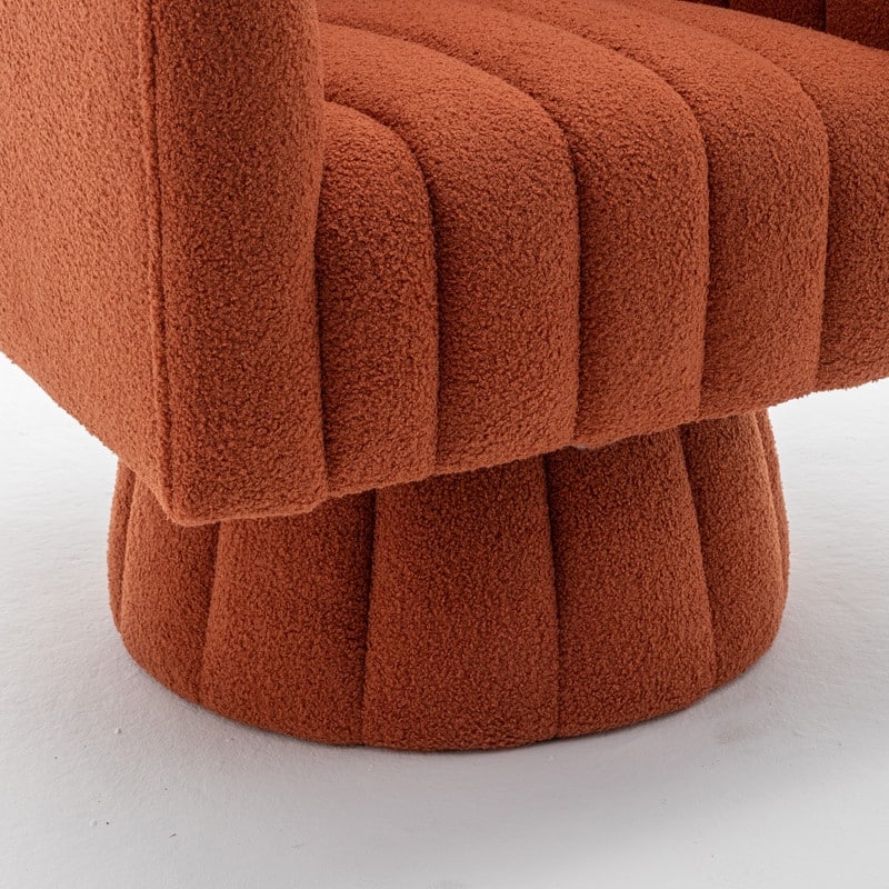 SEYNAR Modern Glam Velvet Upholstered Round Swivel Accent Barrel Chair Set of 2