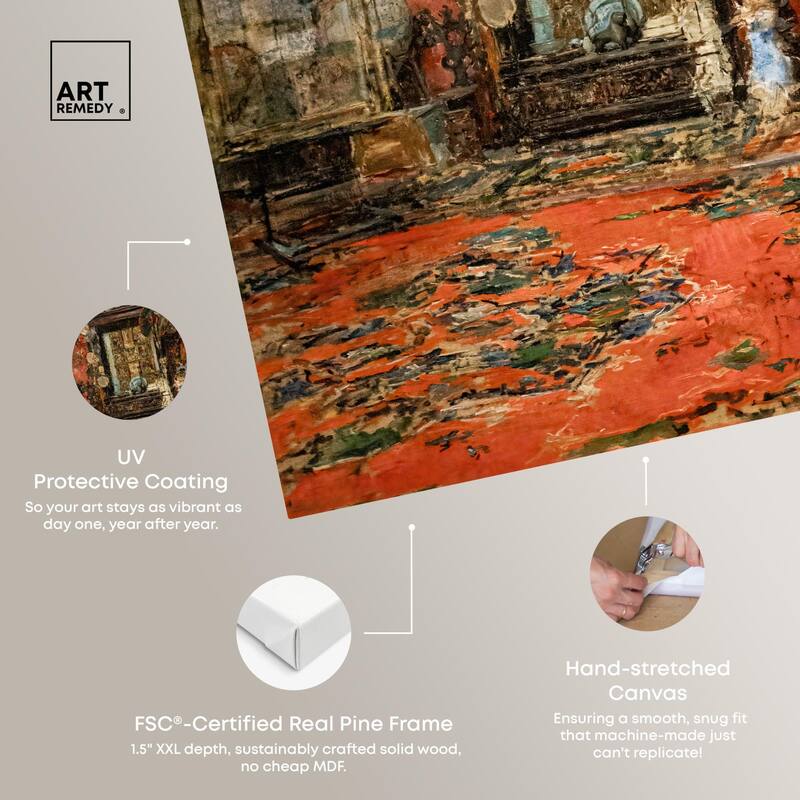 Workshop in Rome Canvas by Art Remedy, Gallery Wrapped