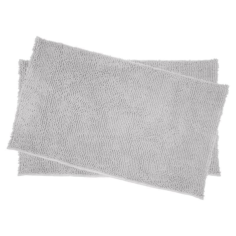 Resort Collection Plush Shag Chenille 2-Piece Bath Mat Set
