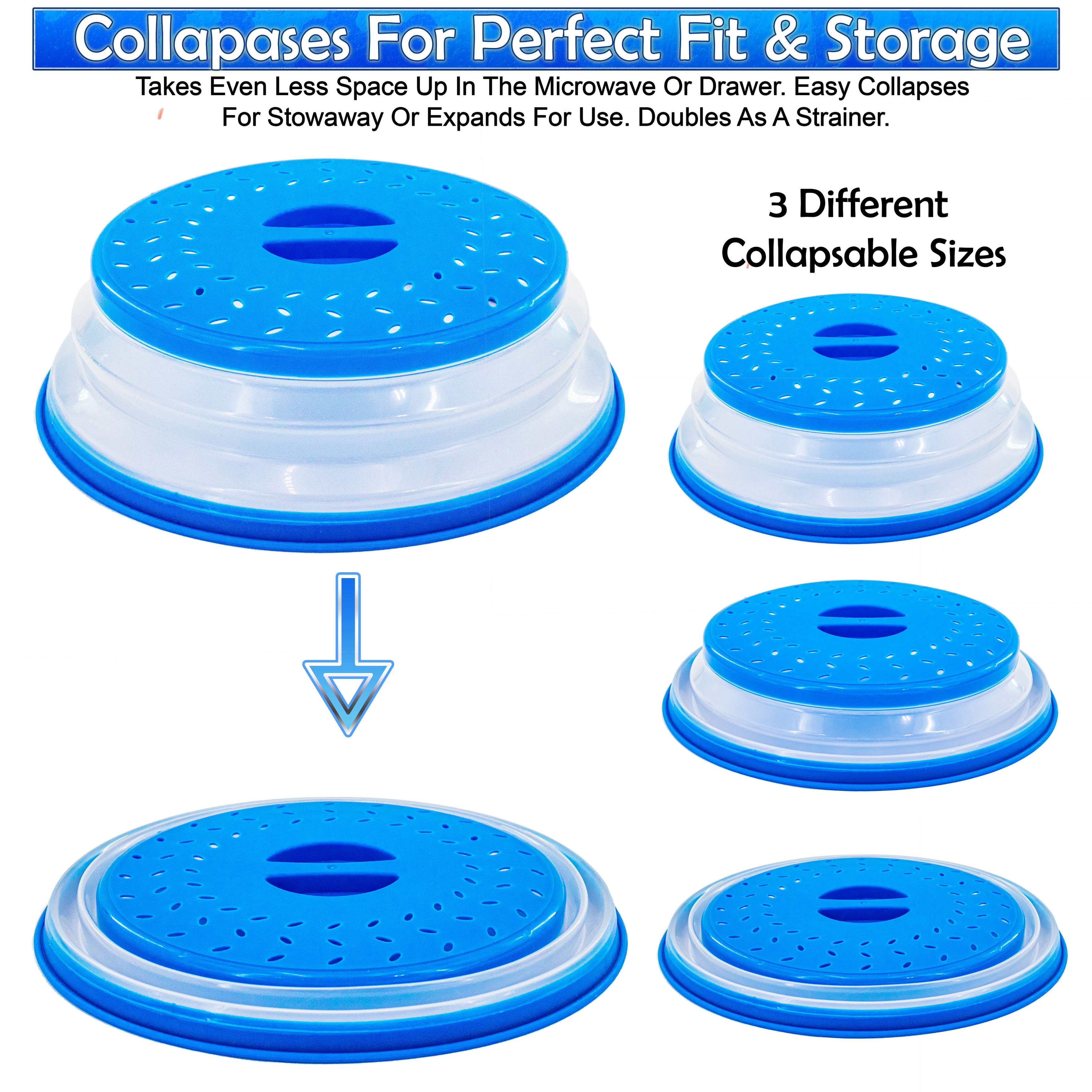 Silicone Microwave Cover, Collapsible Microwave Splatter Cover BPA Free, 3  Colors