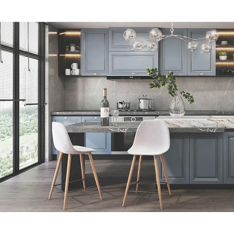 Carson Carrington Stone Natural Counter Stool - Set of 2