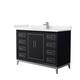 Option Black, Nickel Trim, White Cultured Marble Top