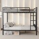 preview thumbnail 3 of 10, Space-Saving Metal Bunk Bed Design Queen Over Queen Bunk Beds Comes With 4-Step Ladders