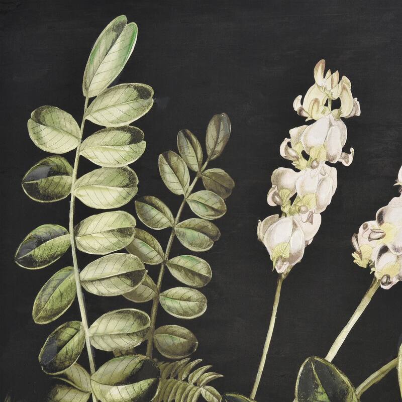 Elk Home Botanical Study Green Fabric 24.75 Inch Wide Wall Art