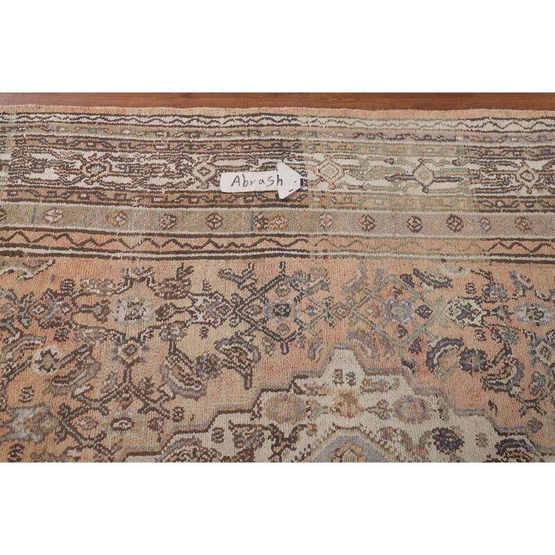 Traditional Hamedan Persian Vintage Rug Hand-Knotted Wool Carpet - 6'7"x 10'0"