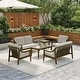 preview thumbnail 3 of 4, 6-piece Wood Patio Chat Set Teak Conversation Set with Cushion