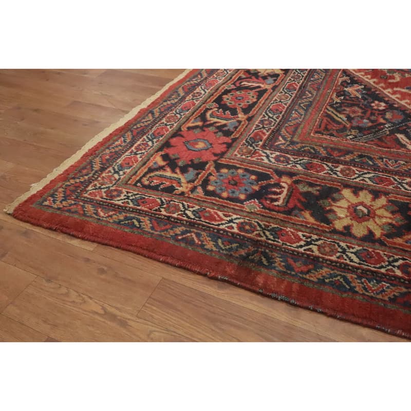 Hand Knotted Oriental 100% Wool Carpet Traditional Floral Oranges & Rust Mahal Area Rug - 12' 3'' X 9' 6''