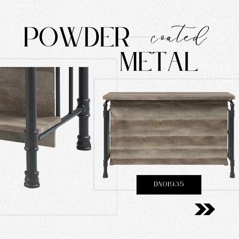 Edina Antique Oak & Sandy Gray Finish Counter Height Table