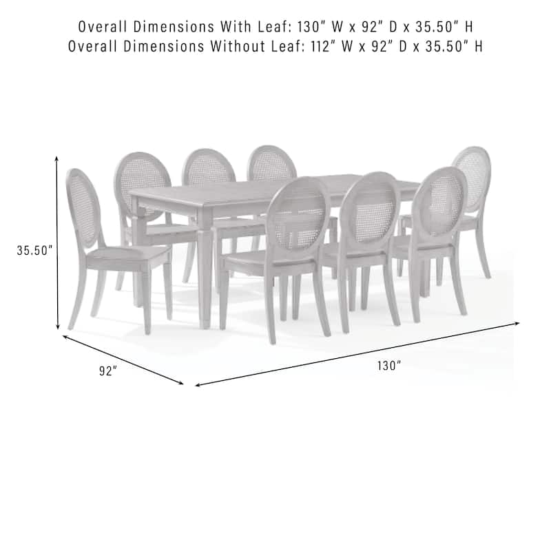 Crosley Alessia 9-Piece Dining Table Set For 8