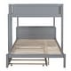 preview thumbnail 36 of 57, Full-Over-Full Bunk Bed with Twin size Trundle, Storage and Desk,with USB and 3 Plugs