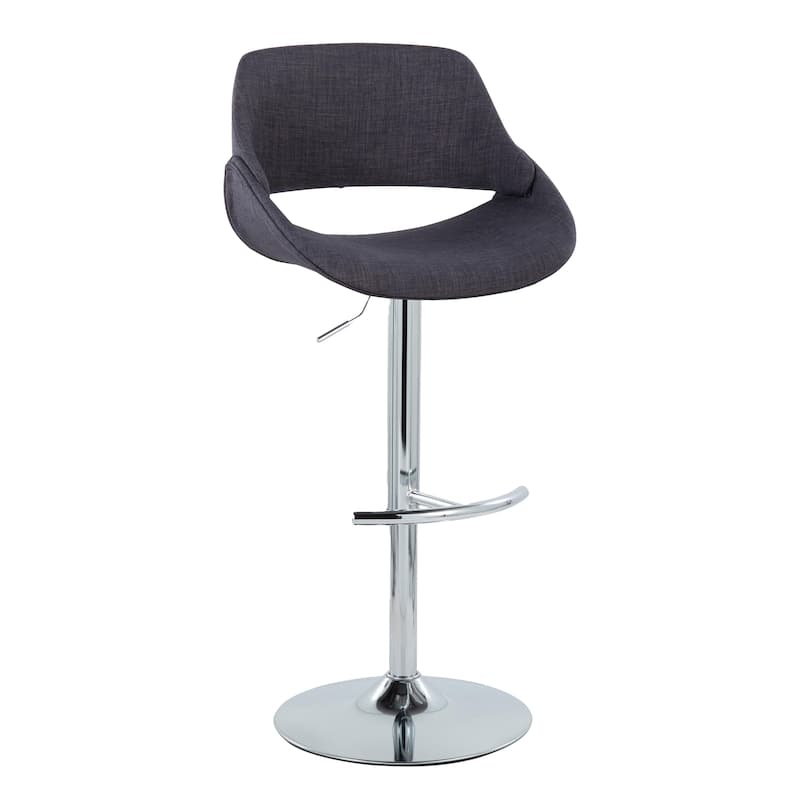 Silver Orchid Svellingen Adjustable Bar Stool with Rounded T Footrest - Set of 2