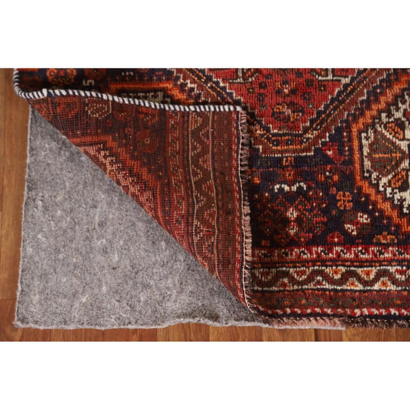 Tribal Geometric Shiraz Persian Vintage Area Rug Handmade Wool Carpet - 3'0"x 5'7"