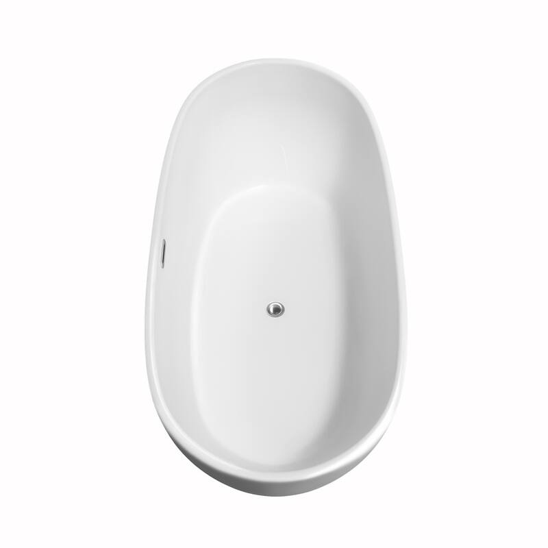 Wyndham Collection Rebecca 65" Free Standing Acrylic Soaking Tub with