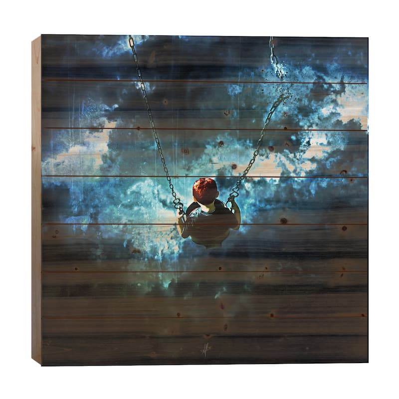 Travel Is Dangerous Print On Wood by Mario Sanchez Nevado - Multi-Color - 26x26x1.5
