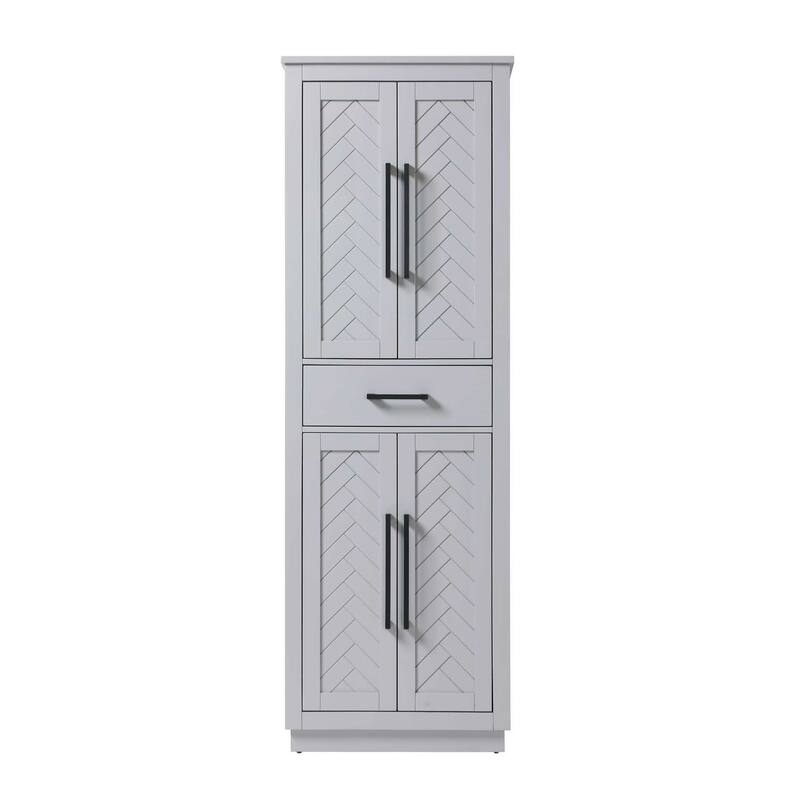 Raphael Bath Storage Cabinet (16-28 In.) - Grey - 24"