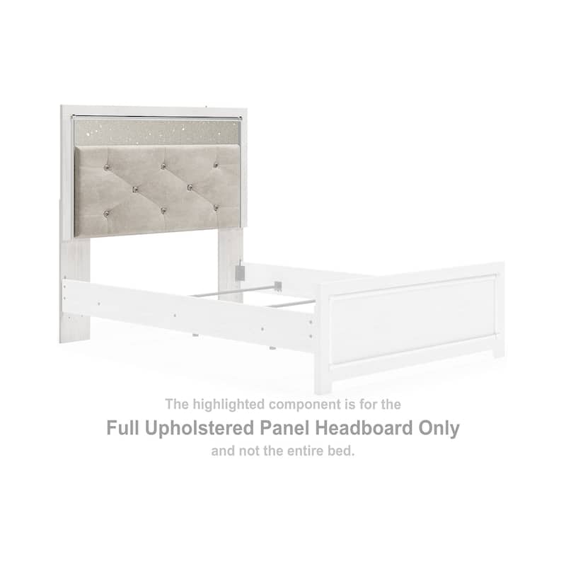 Signature Design by Ashley Altyra White Full Upholstered Panel Headboard