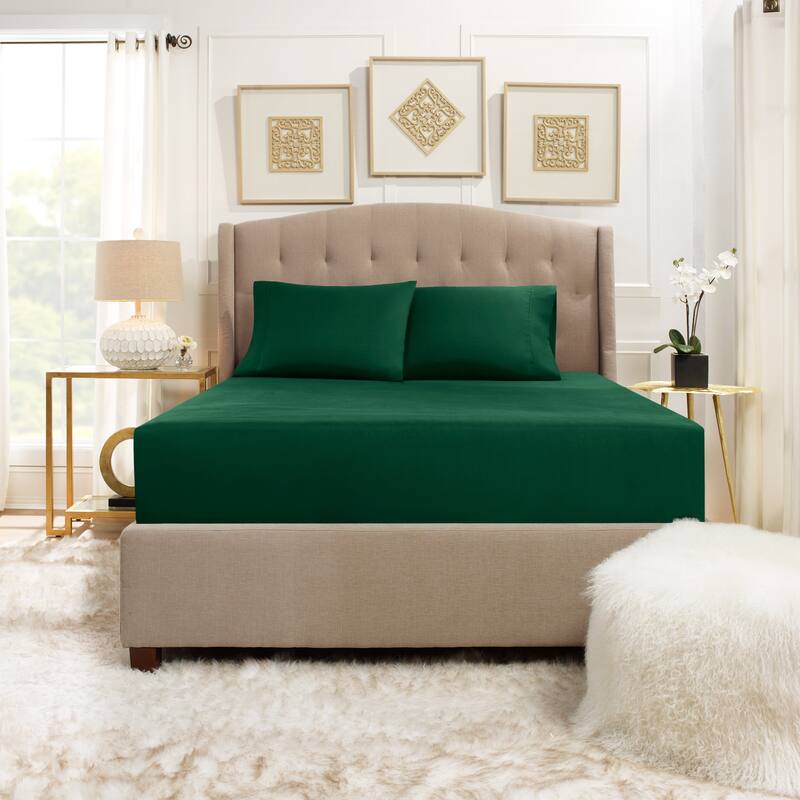 Empyrean Bedding Ultra Soft Microfiber 3 Piece Bed Sheet Set - Extra Deep Pocket Fitted Sheet with 2 Pillowcases