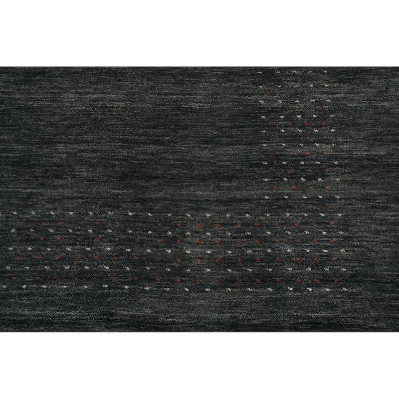 Hand Knotted Oriental 100% Wool Carpet Tribal Animal Pictorial Greys & Charcoal Gabbeh Area Rug - 9' 8'' X 10' 0''